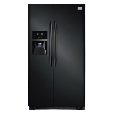 lowe's side by refrigerators black